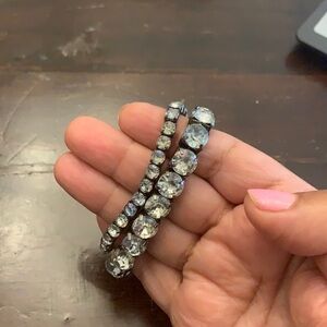 Elastic stretch pair of bracelets